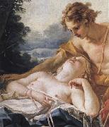 Francois Boucher Details of Daphnis and Chloe painting